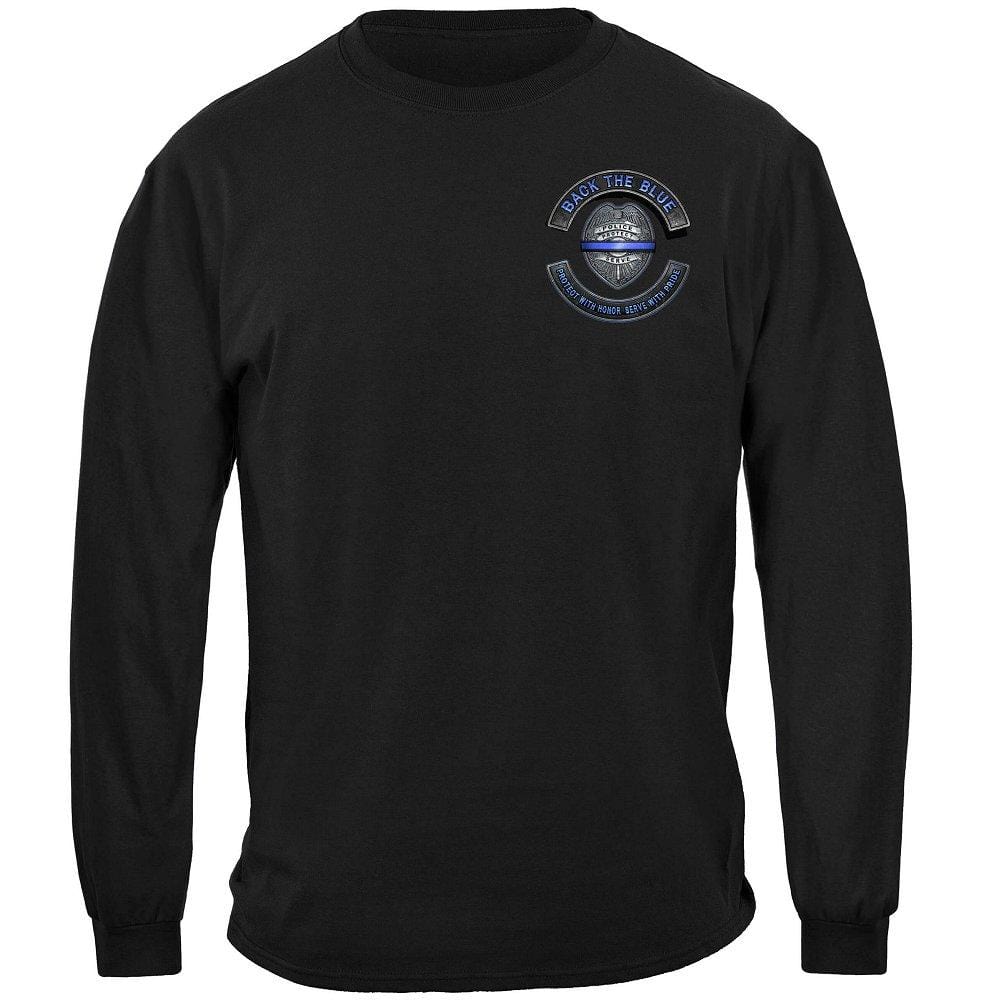 Back the Blue Law enforcement Blue lives Mater Serve and Protect Premium T-Shirt