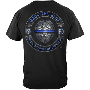 More Picture, Back the Blue Law enforcement Blue lives Mater Serve and Protect Premium Long Sleeves