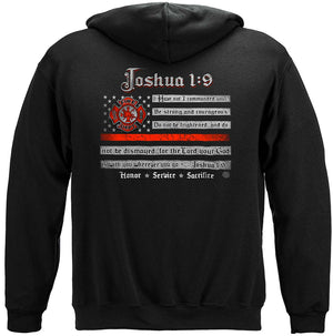 More Picture, Firefighter Joshua 1:9 Premium Hooded Sweat Shirt