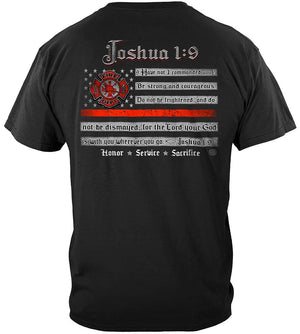 More Picture, Firefighter Joshua 1:9 Premium Hooded Sweat Shirt