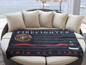More Picture, Firefighter Patriotic Flag Axe Premium Plush Blanket