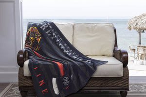 More Picture, Firefighter Patriotic Flag Axe Premium Plush Blanket