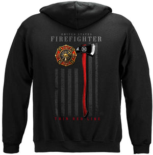 More Picture, Firefighter Patriotic Flag Axe Premium Long Sleeves