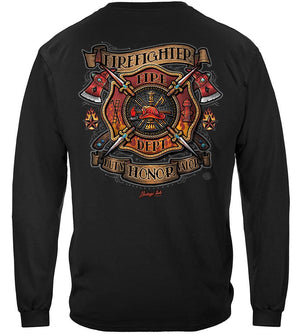 More Picture, Firefighter Tattoo Vintage Ink Premium T-Shirt