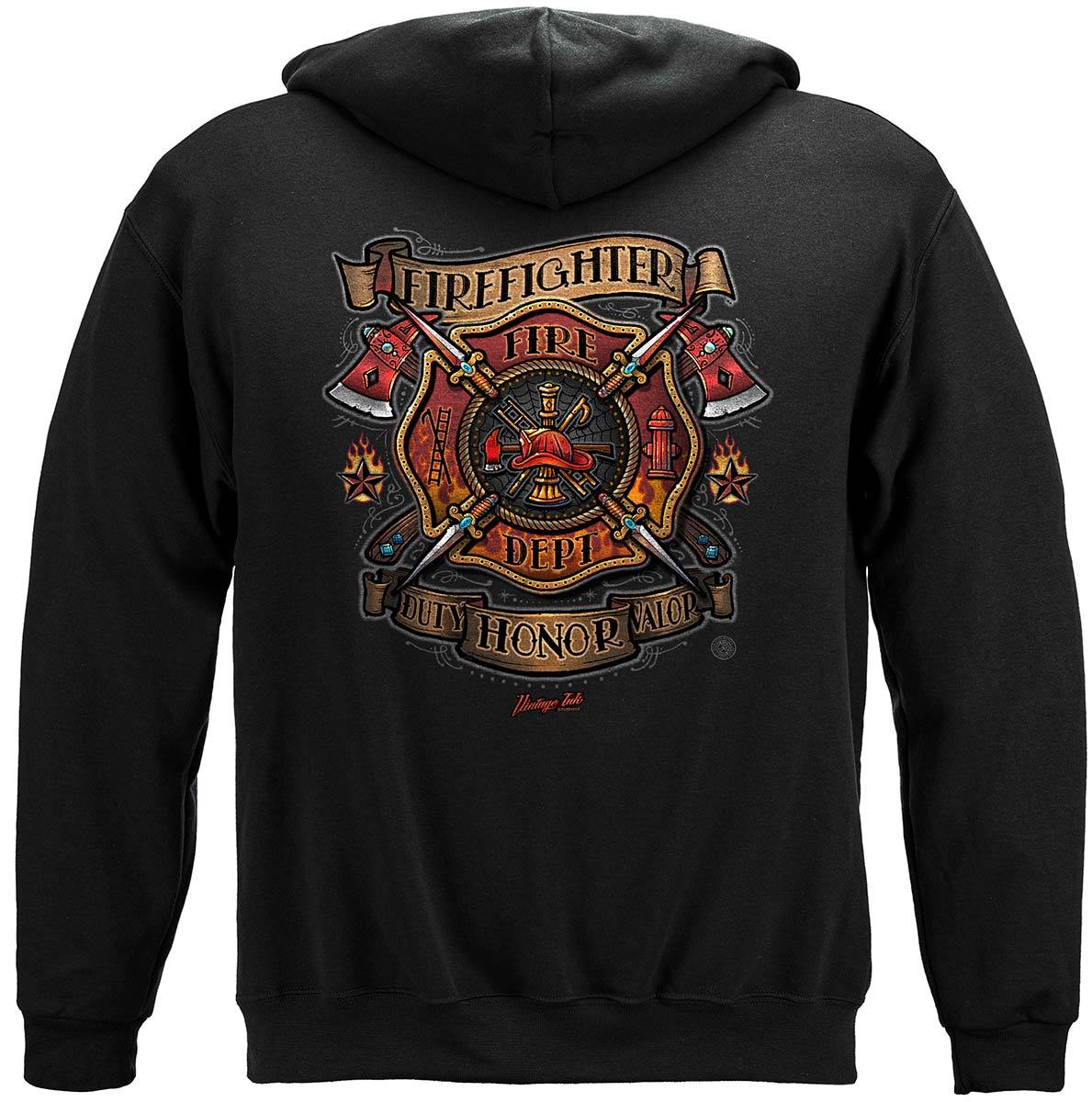 Firefighter Tattoo Vintage Ink Premium T-Shirt