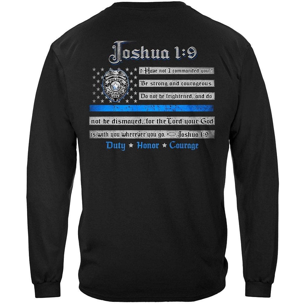 Law Enforcement Joshua 1:9 Premium Hooded Sweat Shirt