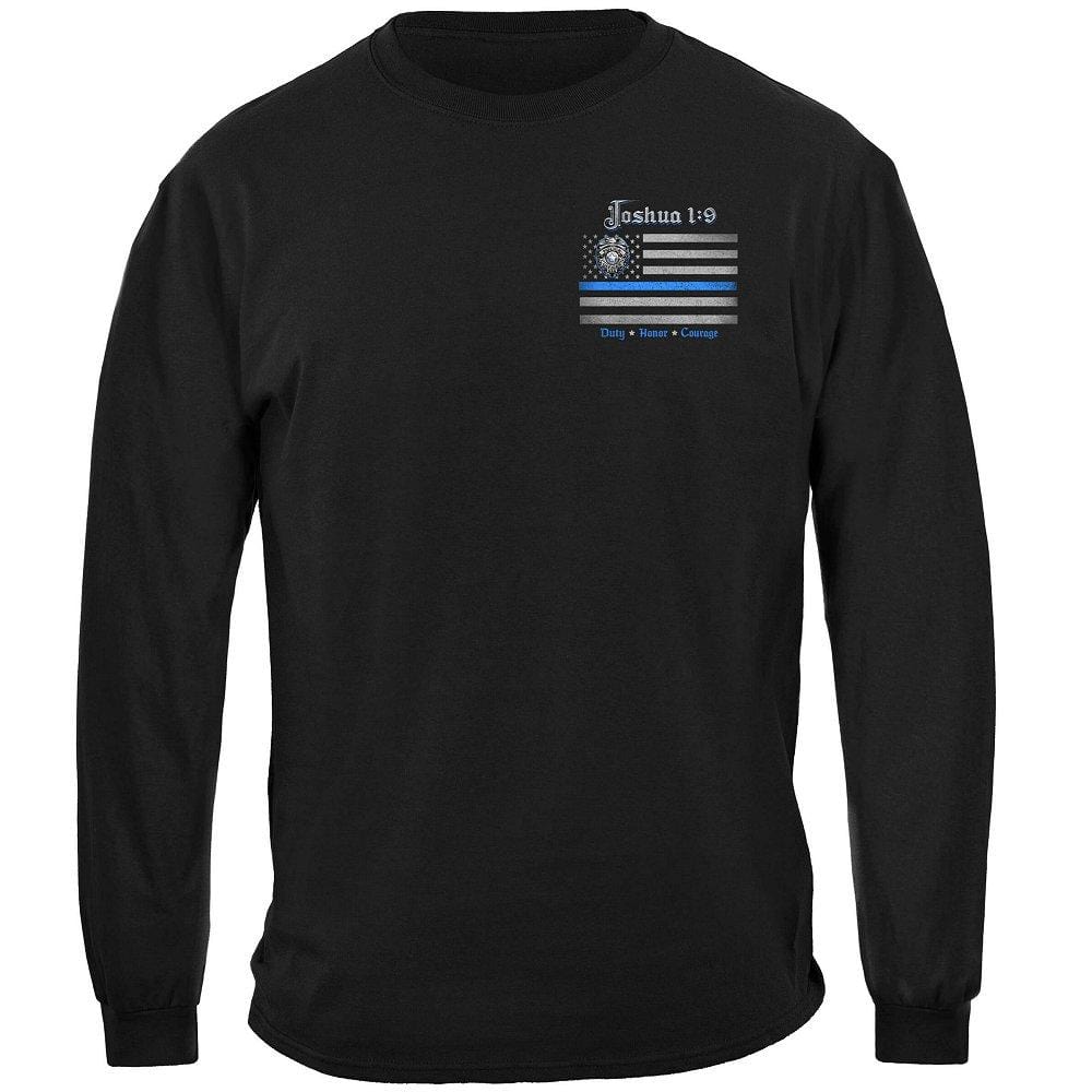 Law Enforcement Joshua 1:9 Premium Hooded Sweat Shirt