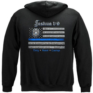 More Picture, Law Enforcement Joshua 1:9 Premium Hooded Sweat Shirt