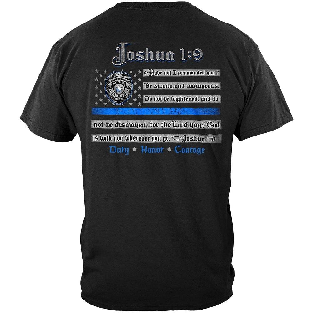 Law Enforcement Joshua 1:9 Premium T-Shirt