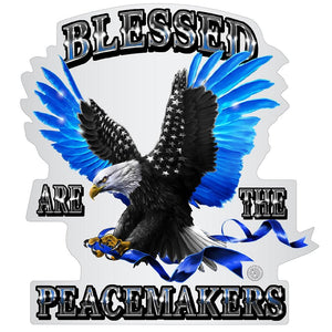 More Picture, Blessed Are the Peace Makers Premium Reflective Decal