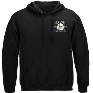 More Picture, Blessed Are the Peace Makers Premium Hooded Sweat Shirt