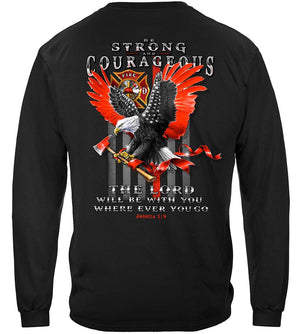 More Picture, Firefighter Eagle Flag Red Line Premium T-Shirt