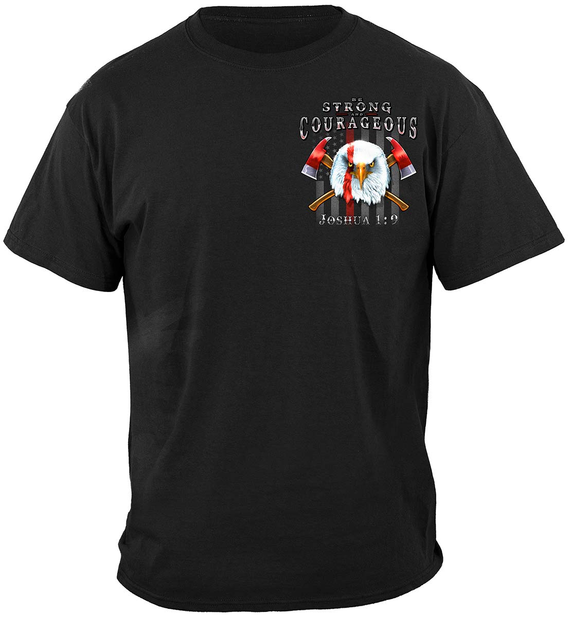 Firefighter Eagle Flag Red Line Premium Long Sleeves