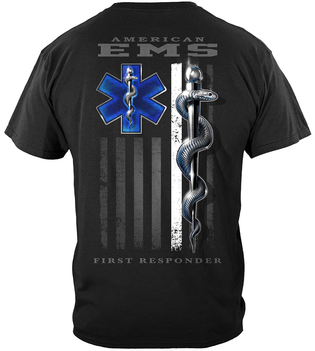 American EMS First Responder Ghost Flag Premium T-Shirt