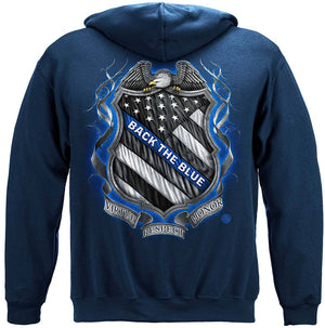 More Picture, Law enforcement Back the Blue Virtue Respect Honor Premium Long Sleeves