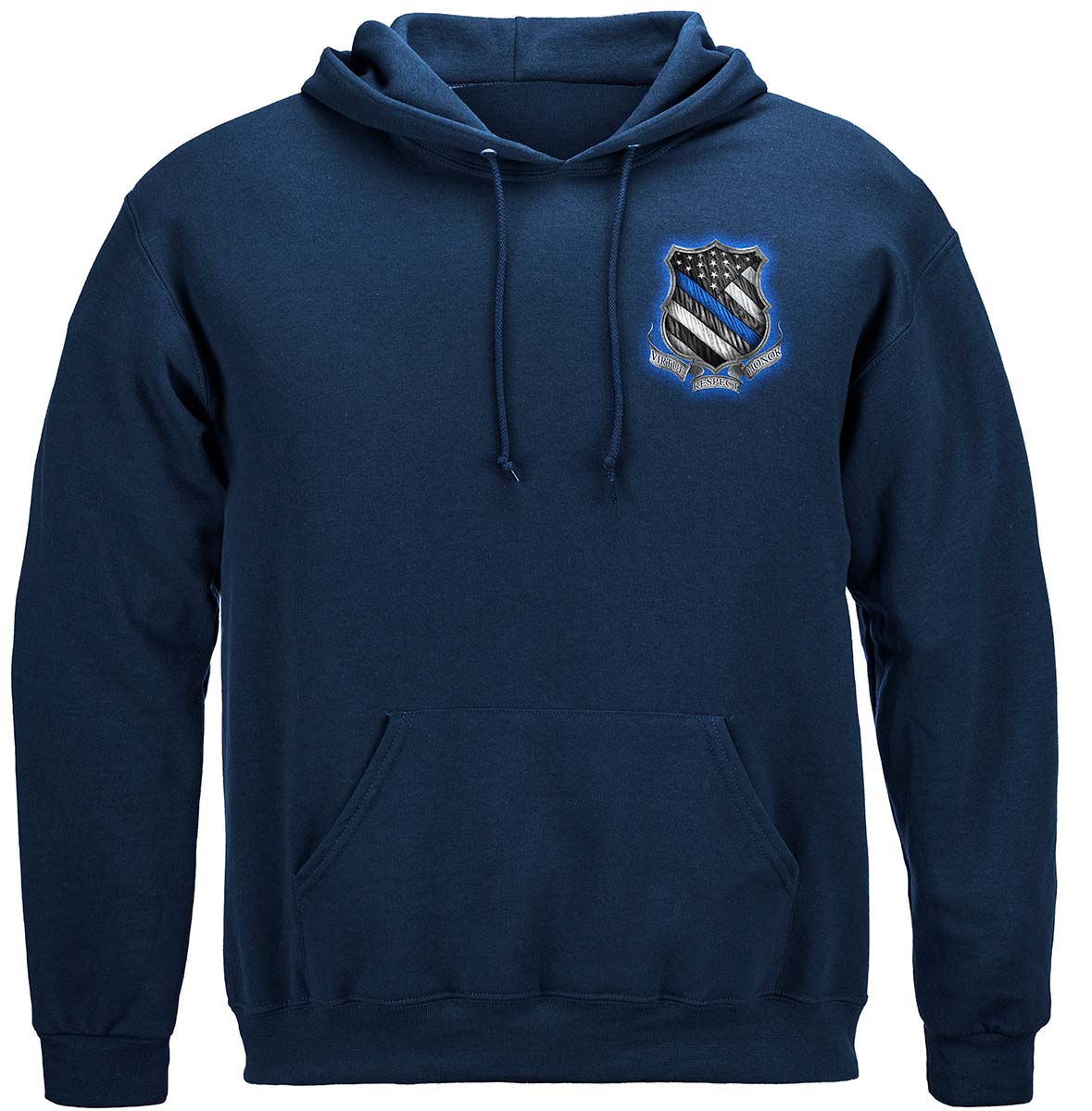 Law enforcement Back the Blue Virtue Respect Honor Premium Long Sleeves
