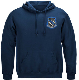 More Picture, Law enforcement Back the Blue Virtue Respect Honor Premium Hooded Sweat Shirt