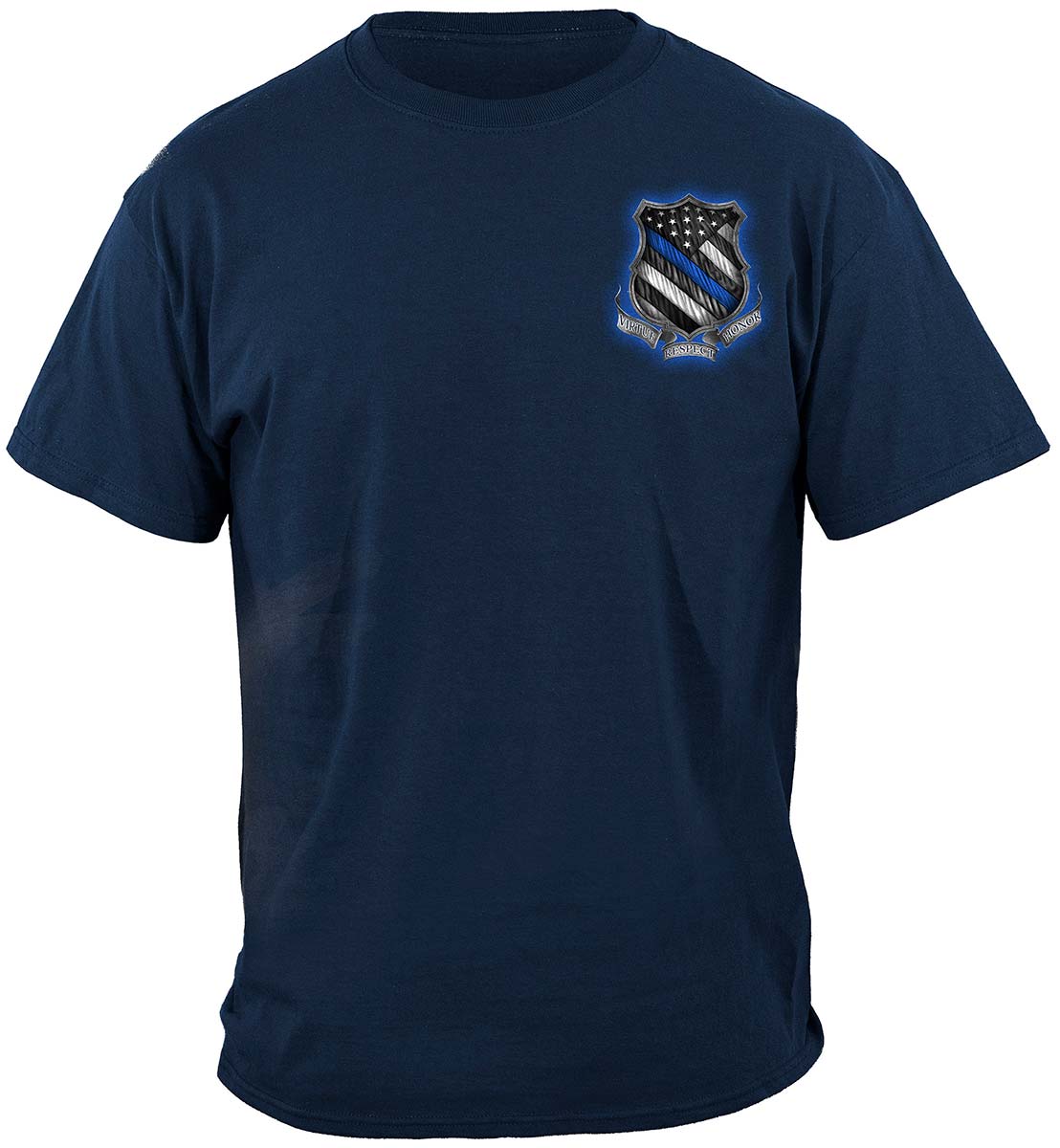 Law enforcement Back the Blue Virtue Respect Honor Premium Long Sleeves