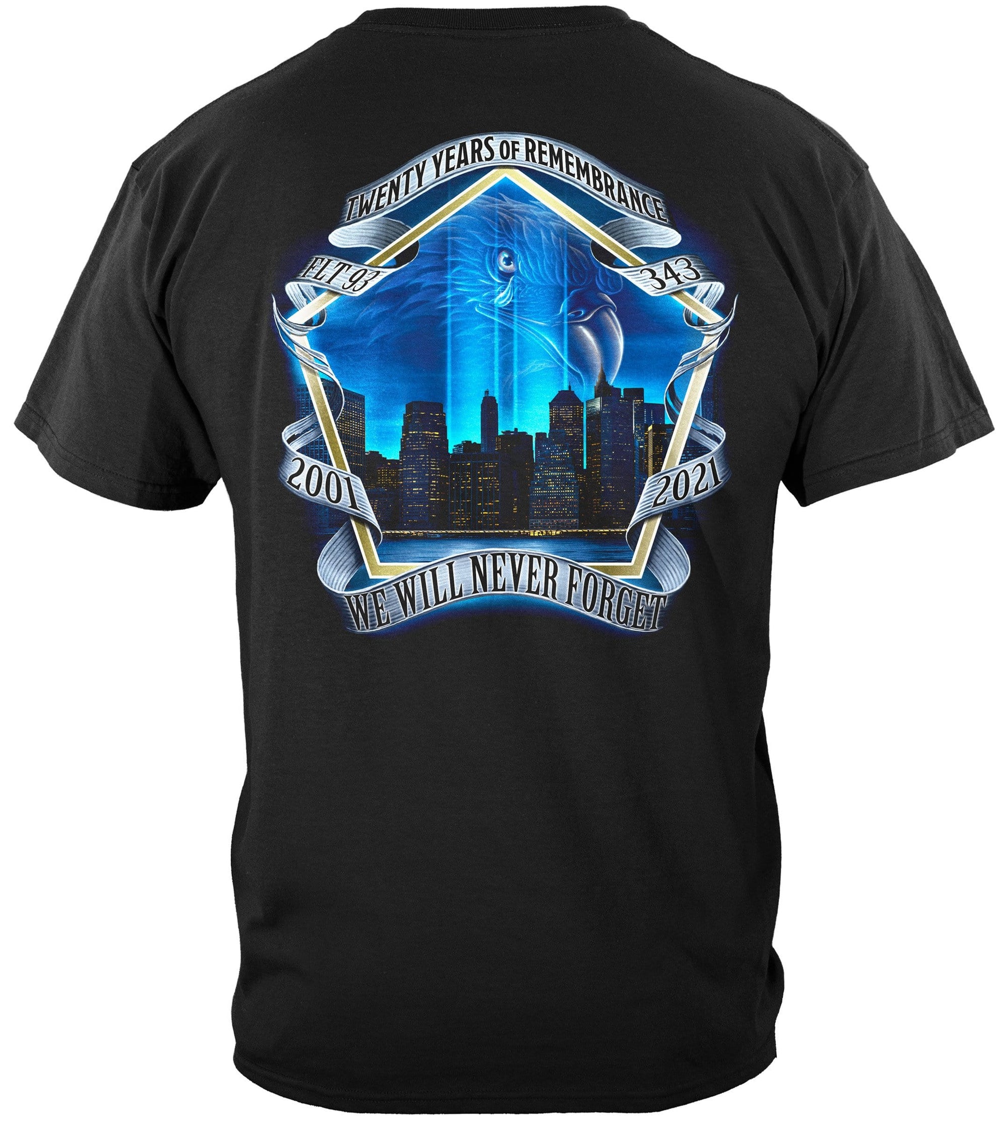 Firefighter 9-11 20 Year Remembrance T-Shirt