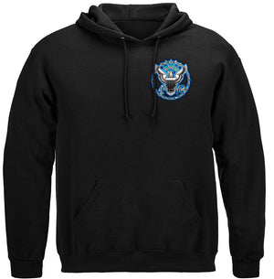More Picture, Gave All Navy Premium Hooded Sweat Shirt