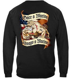 More Picture, Once A Marine Always A Marine Corps Premium Hooded Sweat Shirt