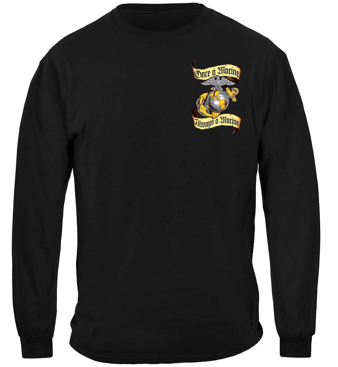 Once A Marine Always A Marine Corps Premium Hooded Sweat Shirt