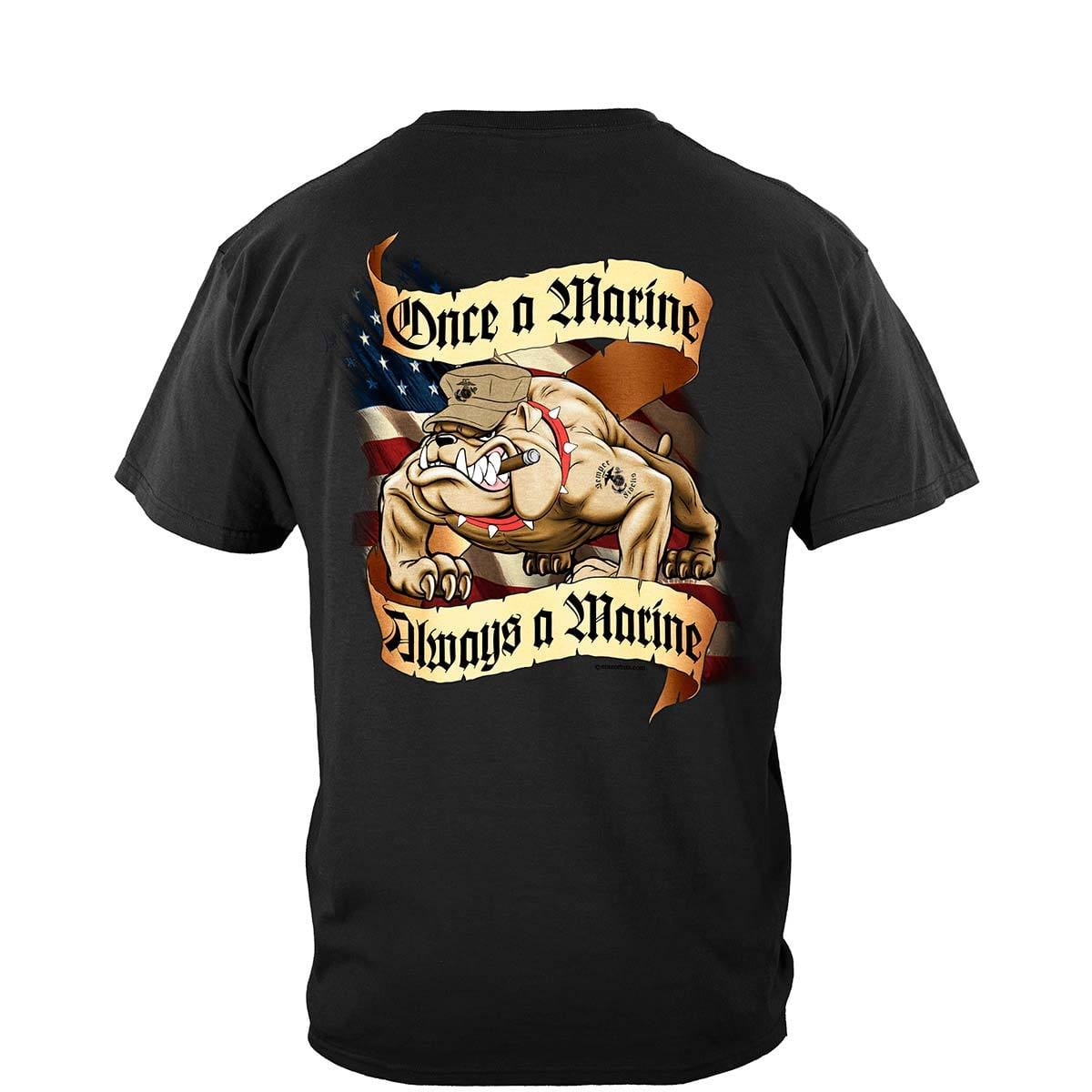 Once A Marine Always A Marine Corps Premium Hooded Sweat Shirt
