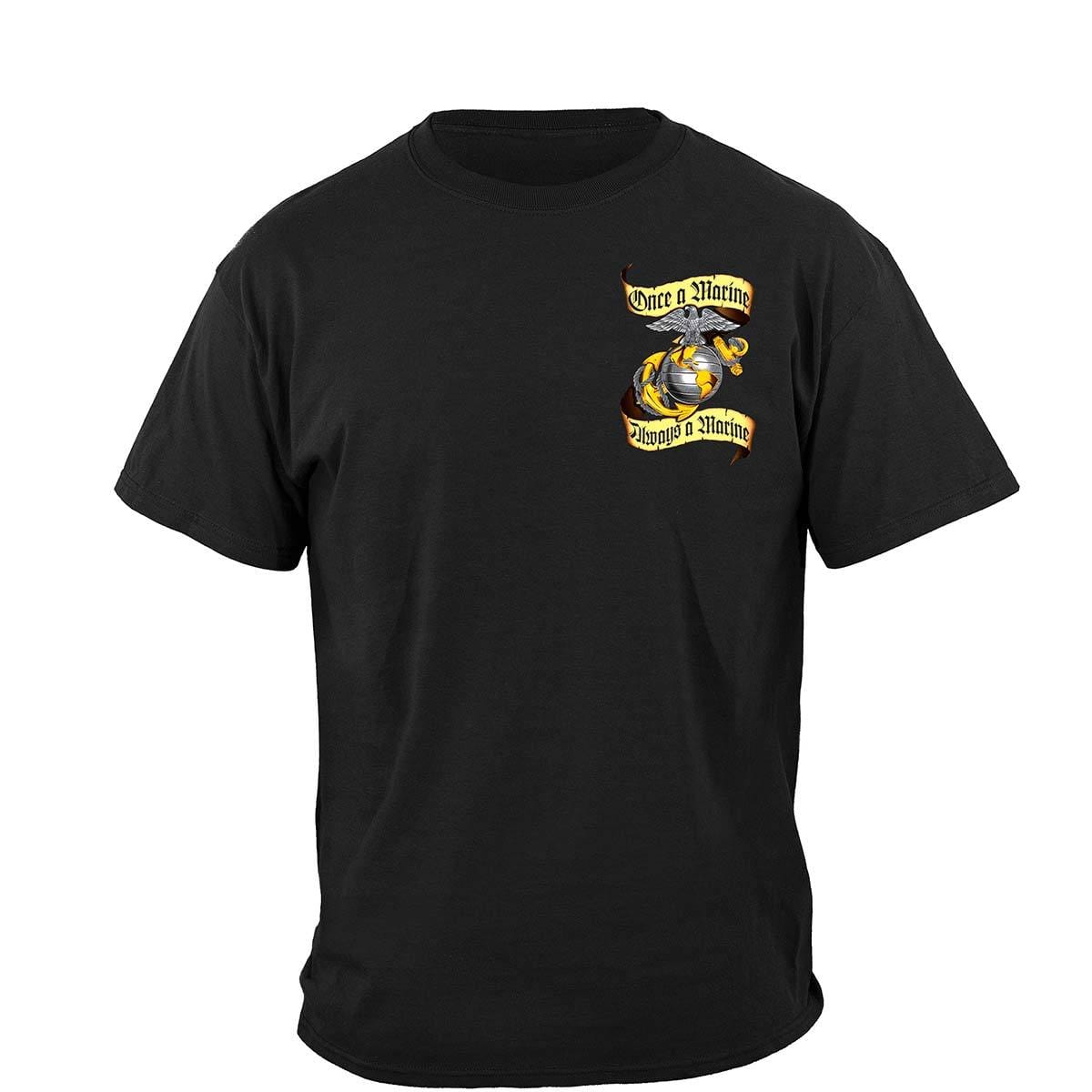 Once A Marine Always A Marine Corps Premium Hooded Sweat Shirt