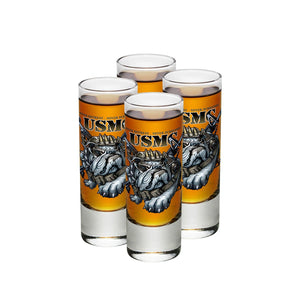More Picture, Never Retreat Never Surrender Marine Corps Shot Glass