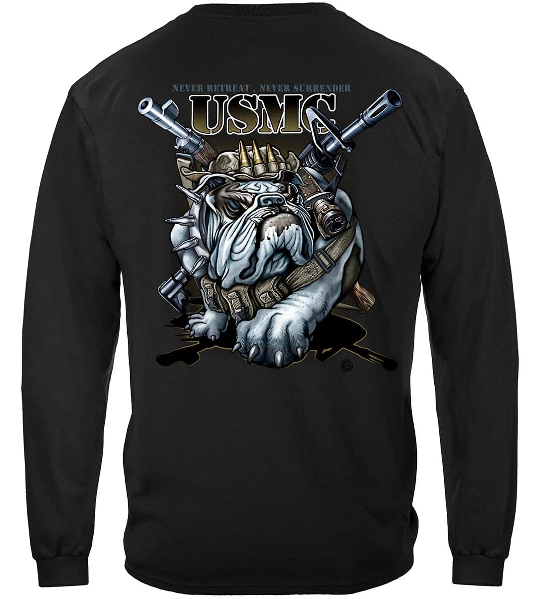 Never Retreat Never Surrender Marine Corps Premium Hooded Sweat Shirt