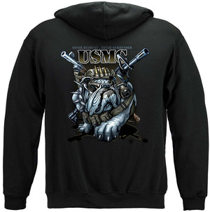 More Picture, Never Retreat Never Surrender Marine Corps Premium Hooded Sweat Shirt