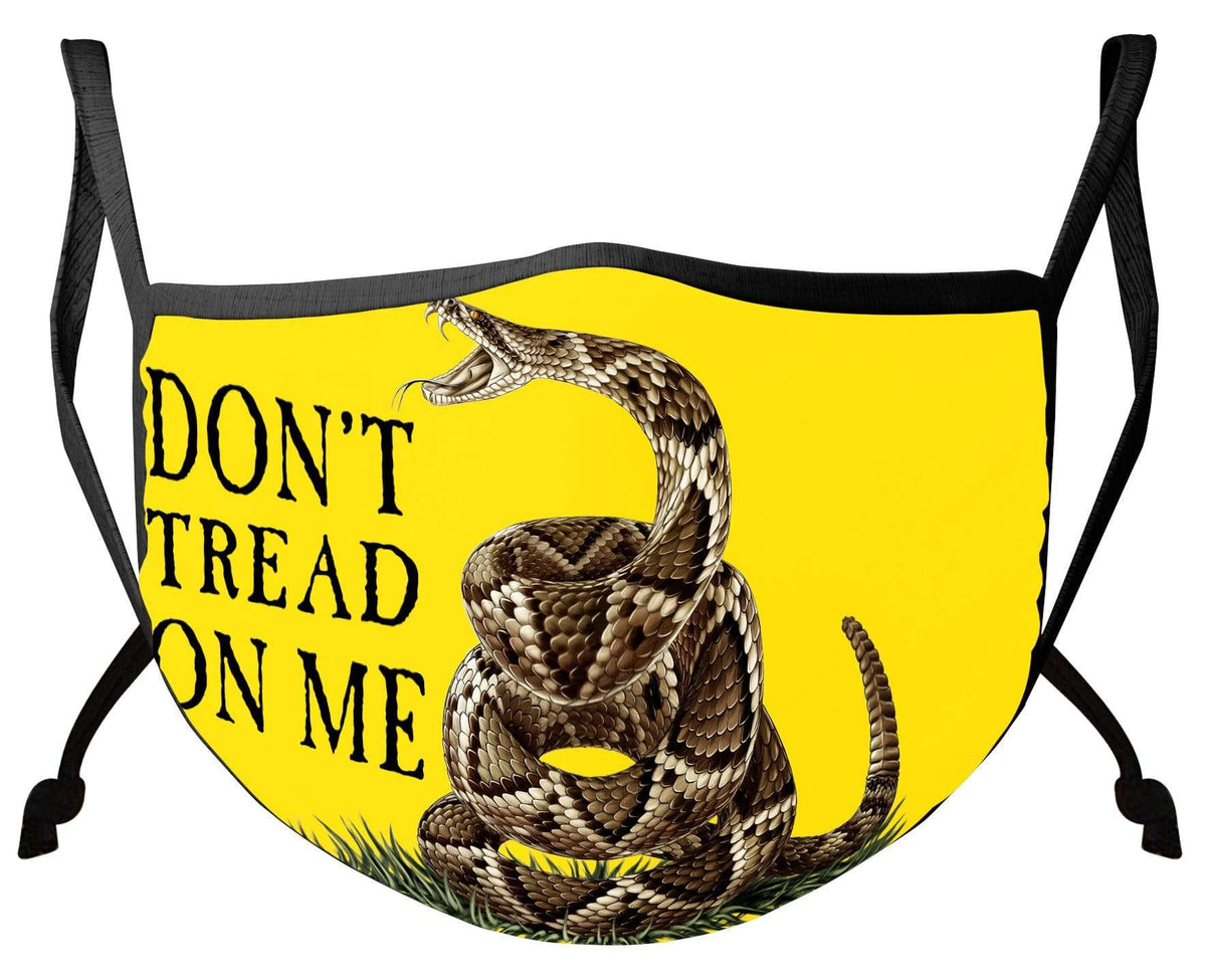 Don&#39;t Tread on Me Gadsen Flag Yellow Face Mask