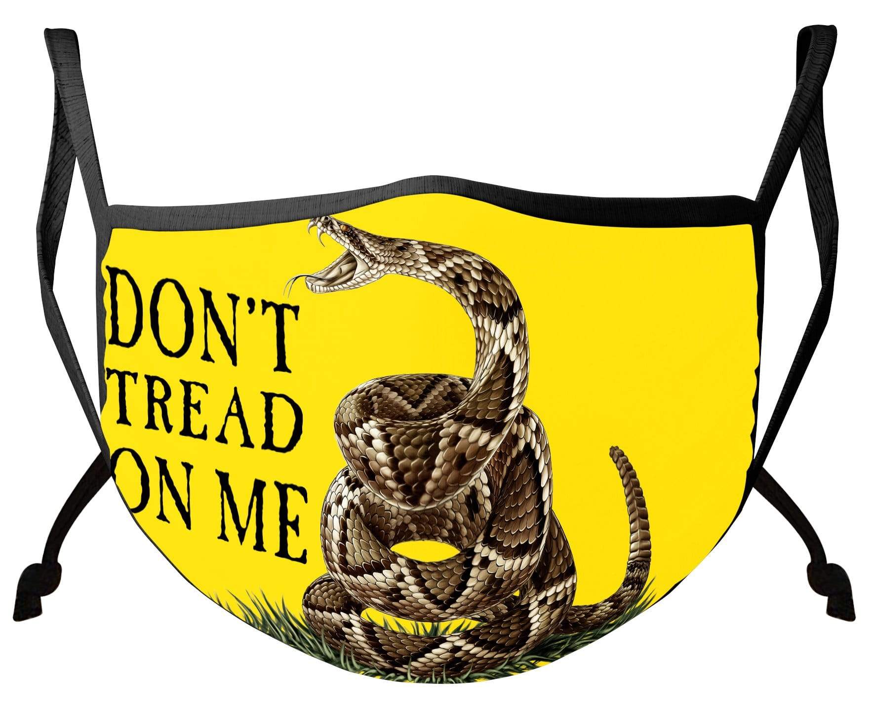 Don't Tread on Me Gadsen Flag Yellow Face Mask