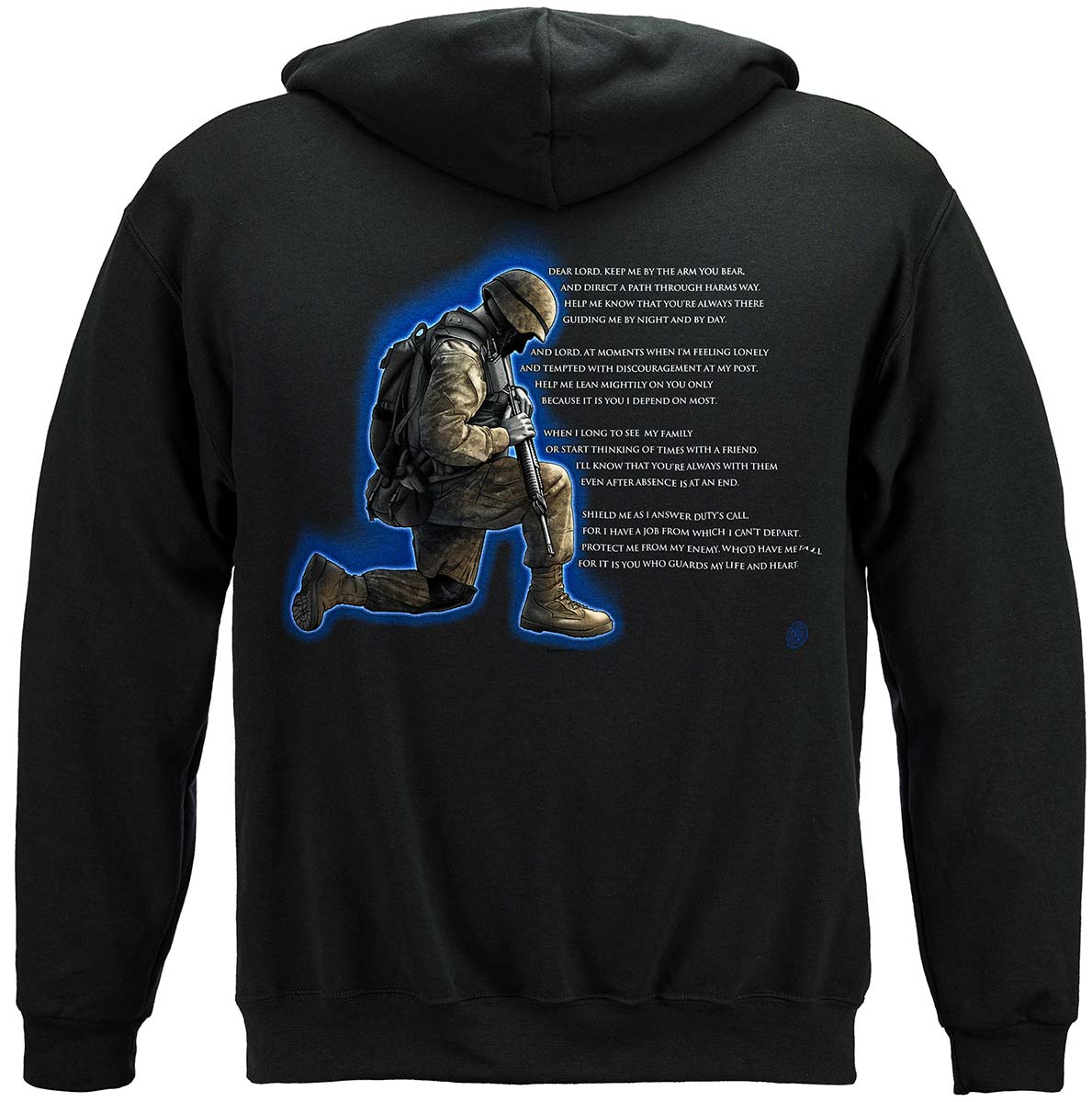 Soldiers Prayer Premium Hooded Sweat Shirt Shop Erazor Bits