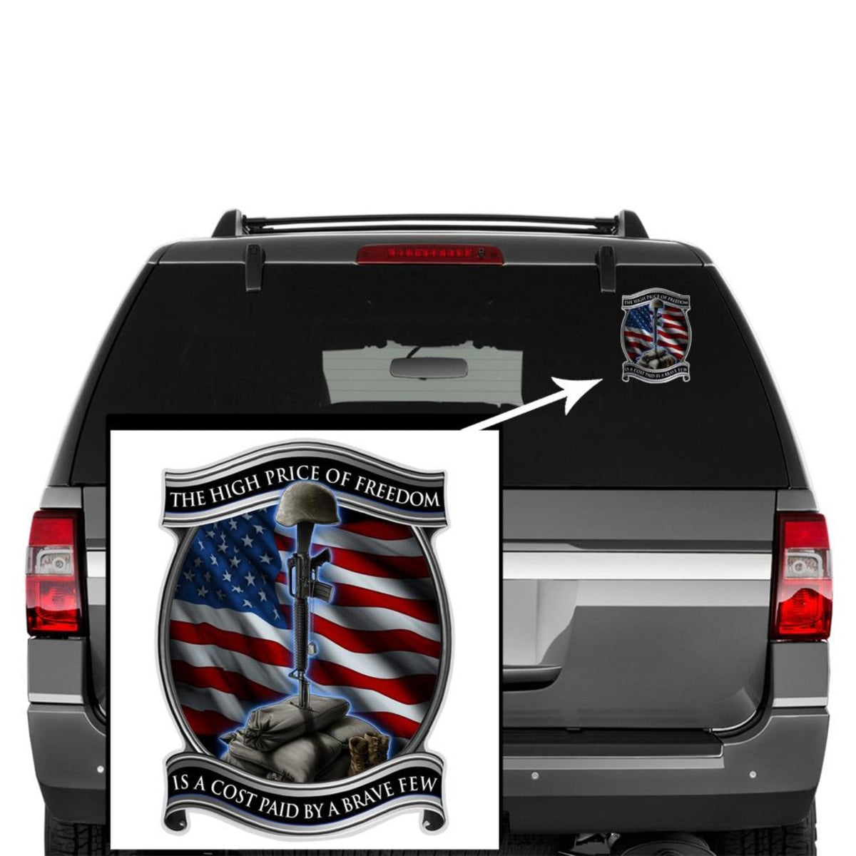 Soldiers Cross Reflective Decal