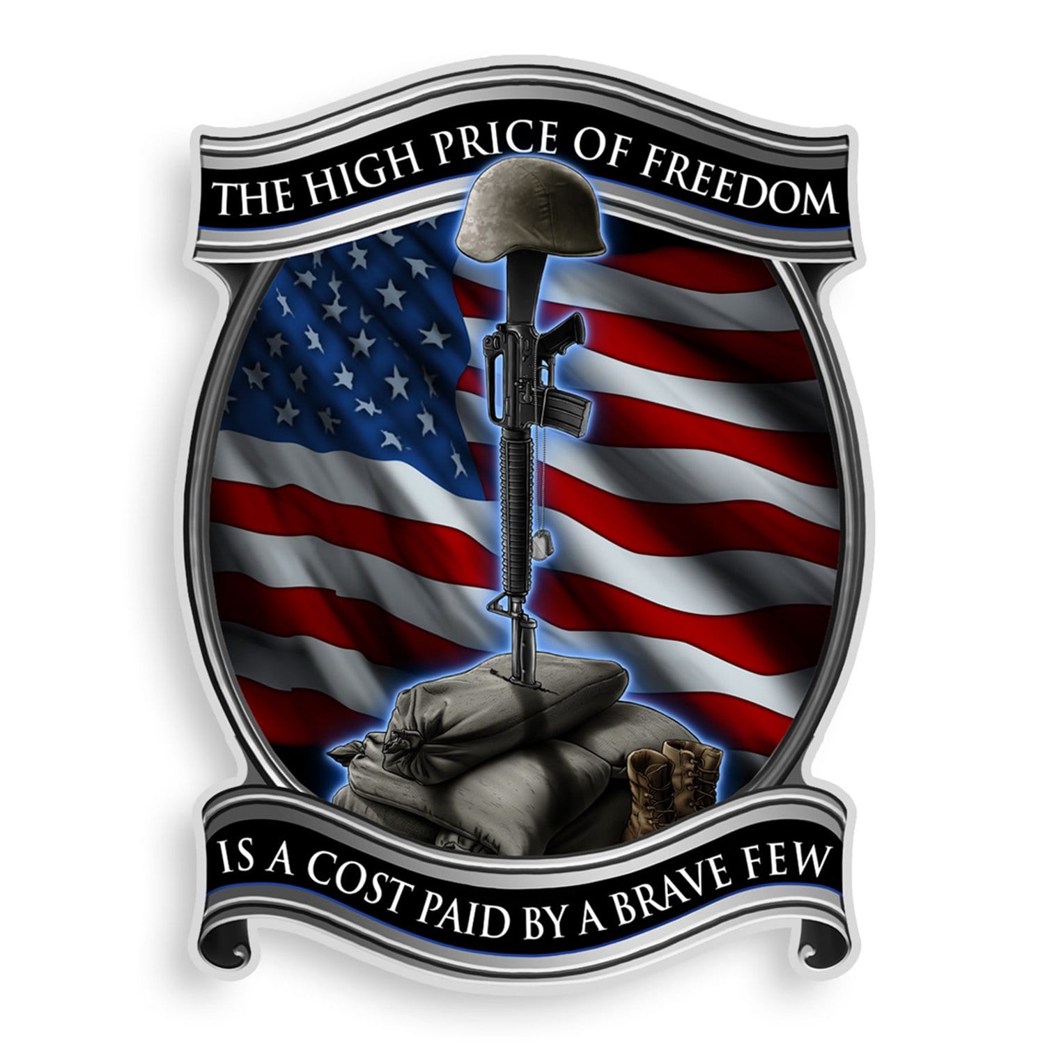 Soldiers Cross Reflective Decal