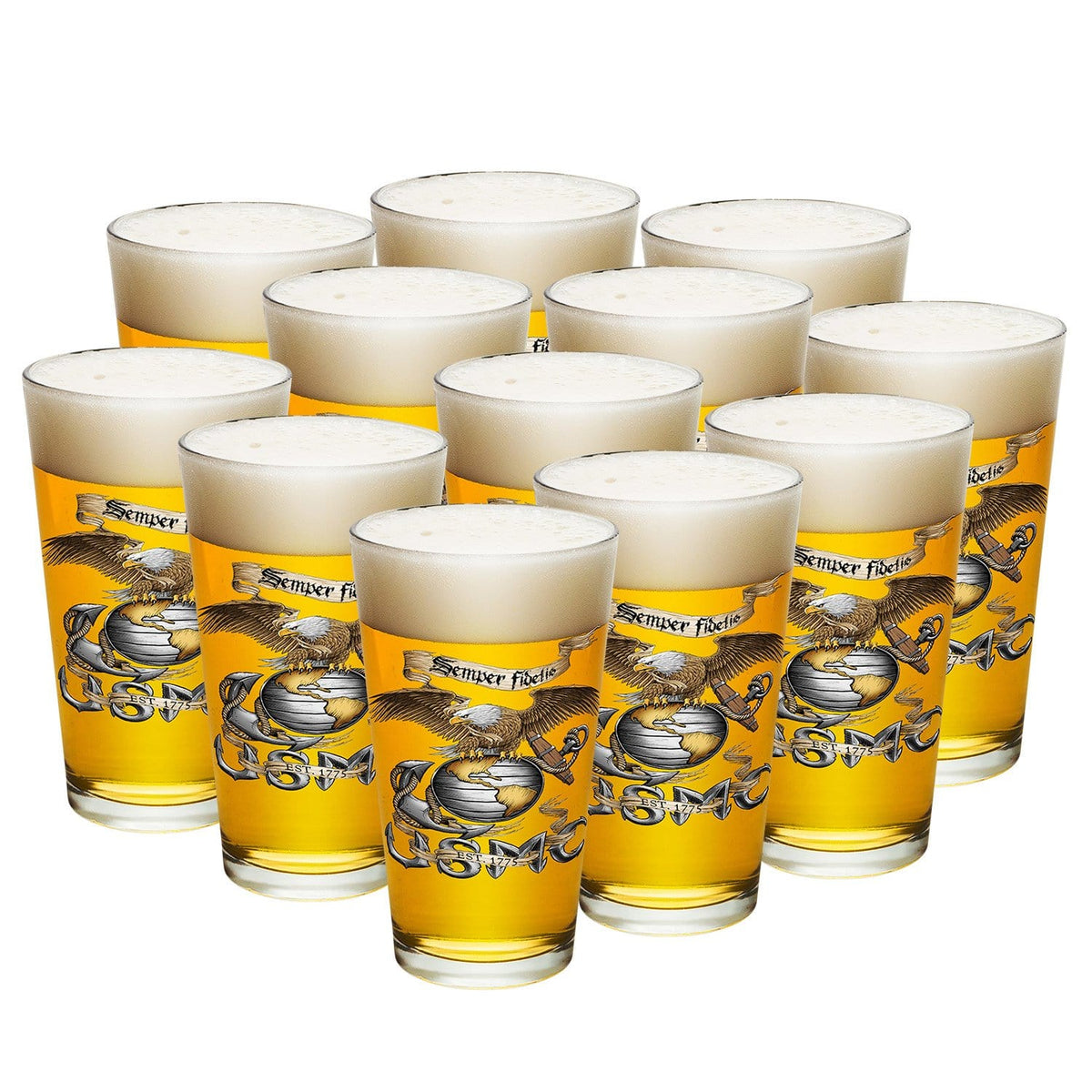 Eagle USMC Pint Glass