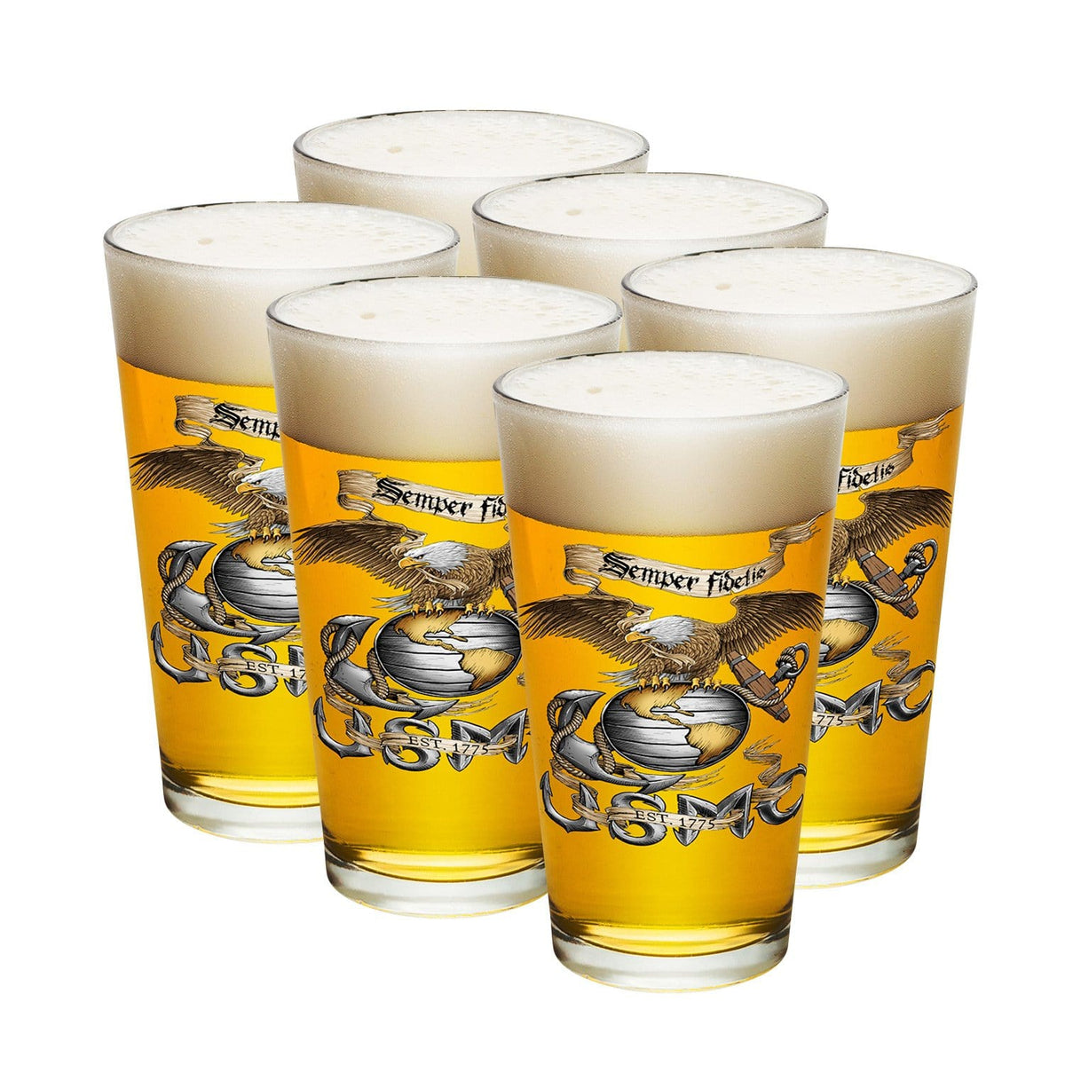 Eagle USMC Pint Glass