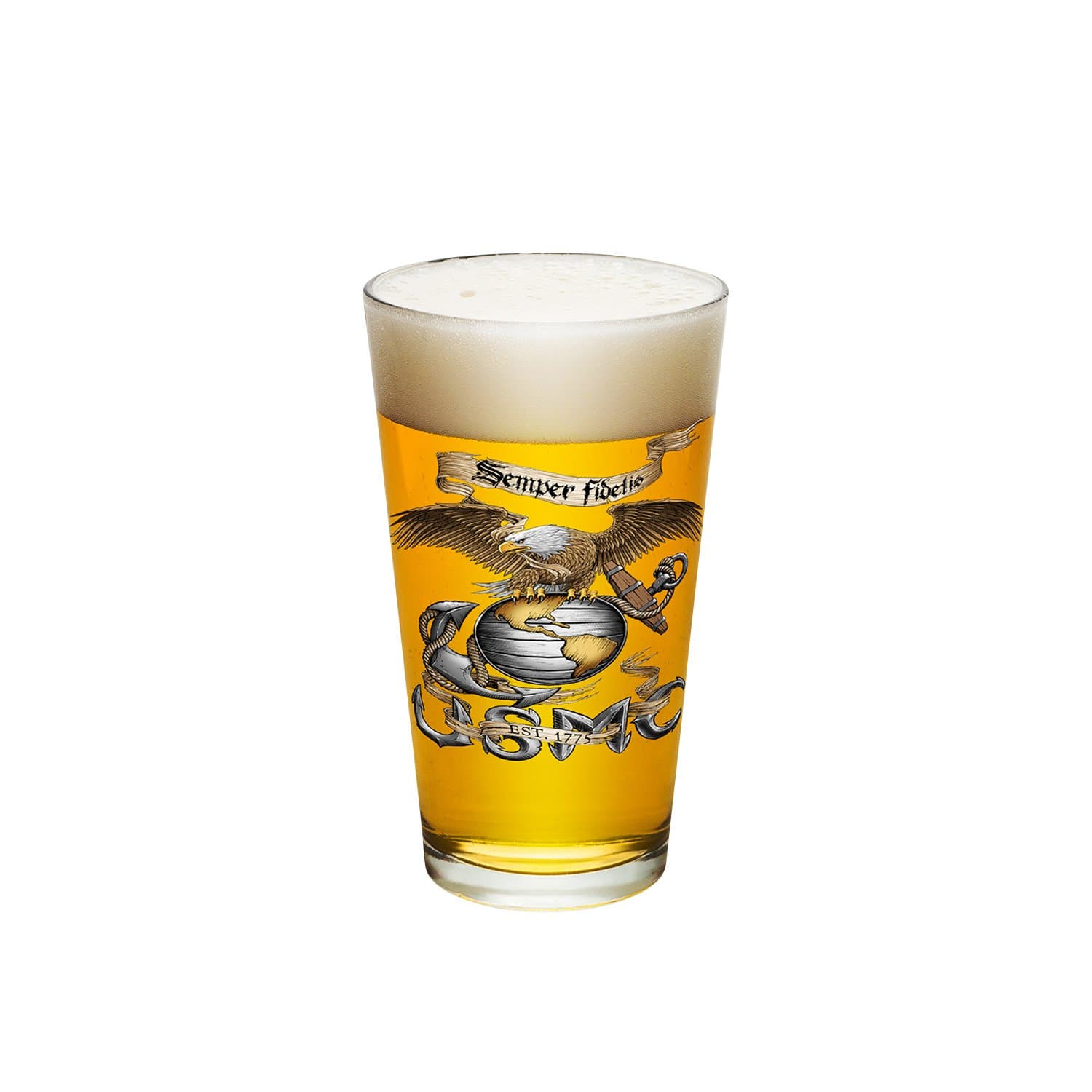 Eagle USMC Pint Glass