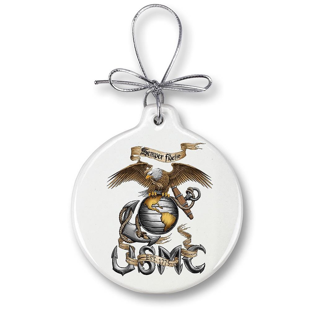 USMC Marine Corps Eagle Christmas Tree Ornaments