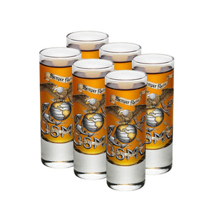 More Picture, Eagle USMC Shot Glass