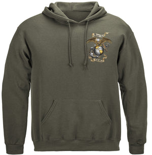 More Picture, Eagle USMC Premium Men's Hooded Sweat Shirt