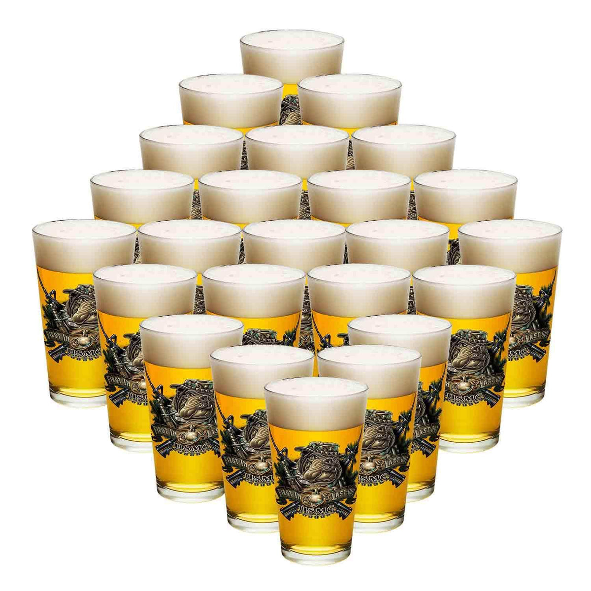 Marine Devil Dog First In Last Out Pint Glass