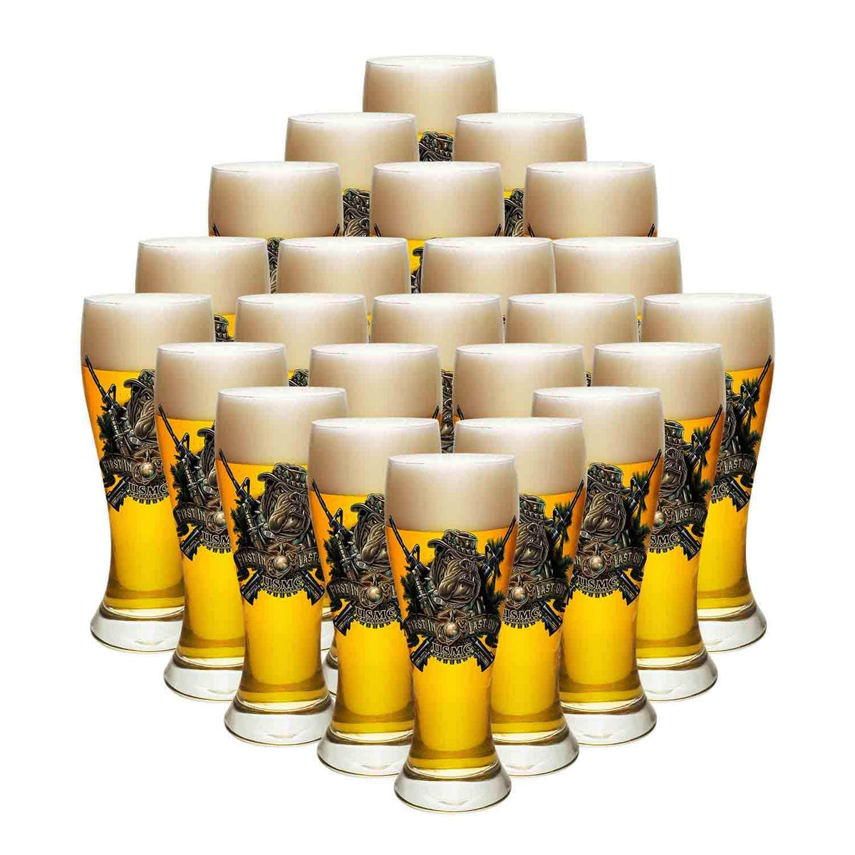 Marine Devil Dog First In Last Out Pilsner Glass