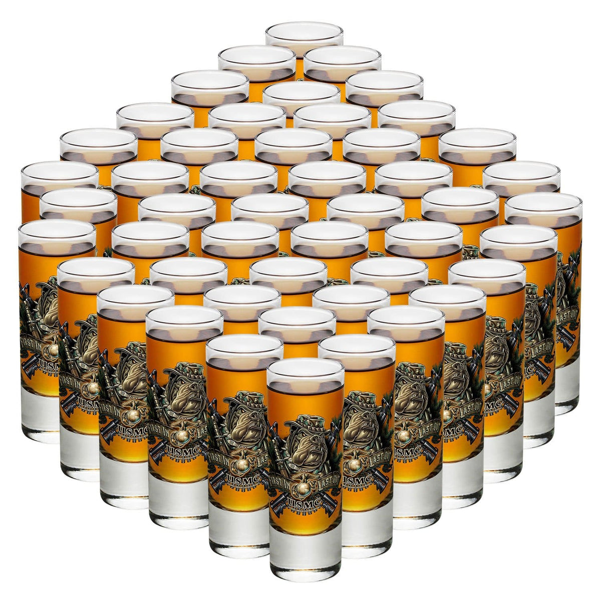 Marine Devil Dog First In Last Out Shot Glass