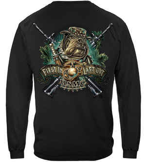 More Picture, Marine Devil Dog First In Last Out Premium T-Shirt