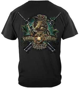 More Picture, Marine Devil Dog First In Last Out Premium Long Sleeves