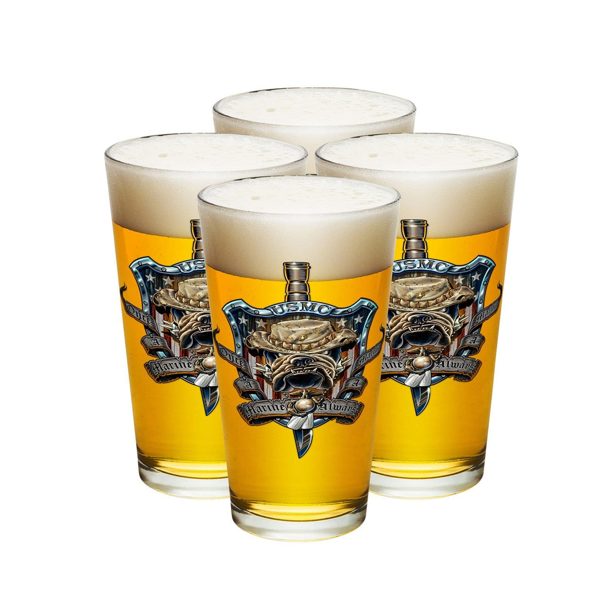 Once And Always A Marine Pint Glass