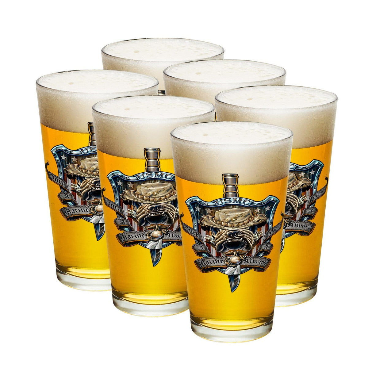 Once And Always A Marine Pint Glass