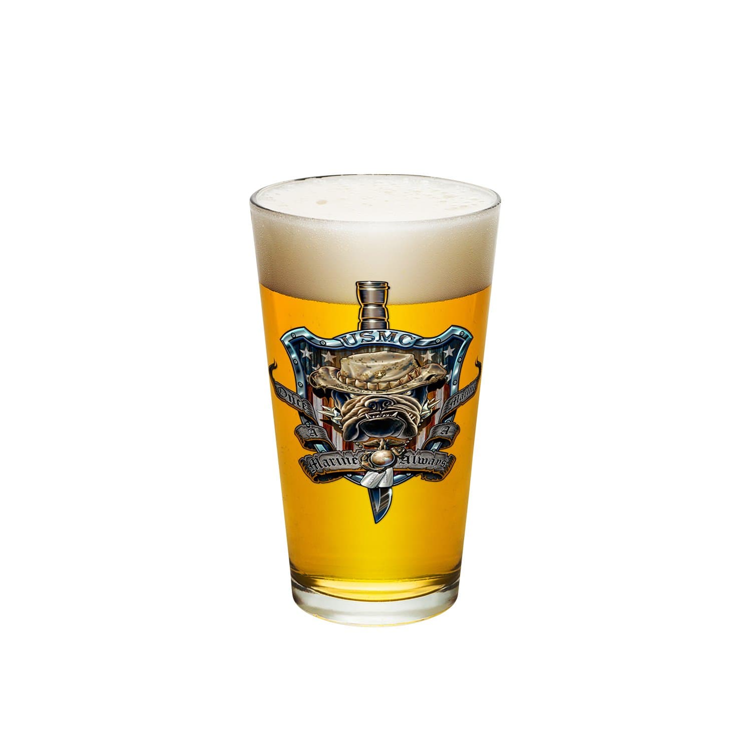 Once And Always A Marine Pint Glass